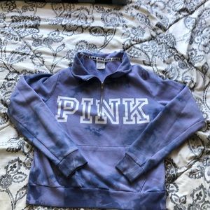 Purple neck collar jack tie die from pink